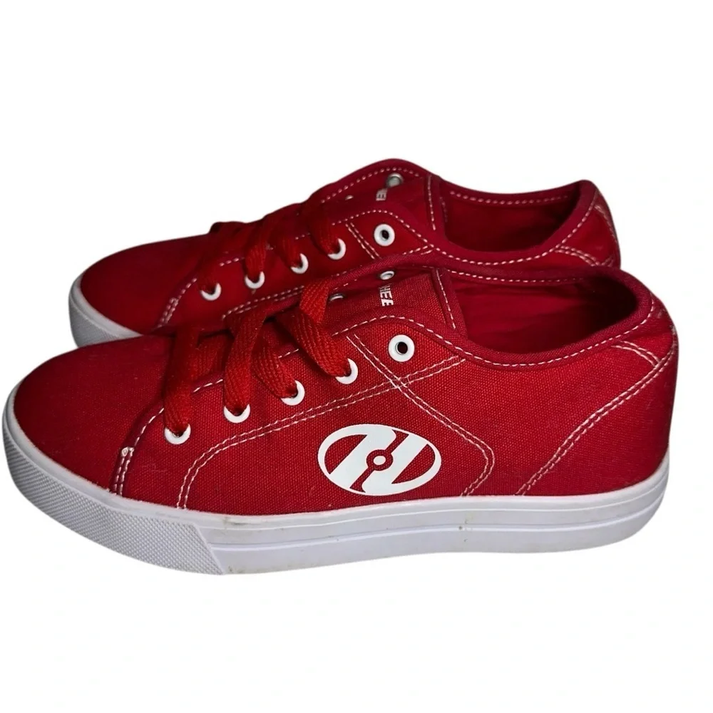 Heelys Youth Sz 6 Red Pro 20 Canvas Lace Up Wheeled Roller Skate Shoes HES10456